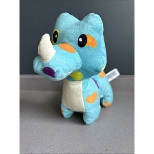 Rare A&A Global Industries Blue Polkadot, Horn Dinosaur Plush Stuffed Animal
